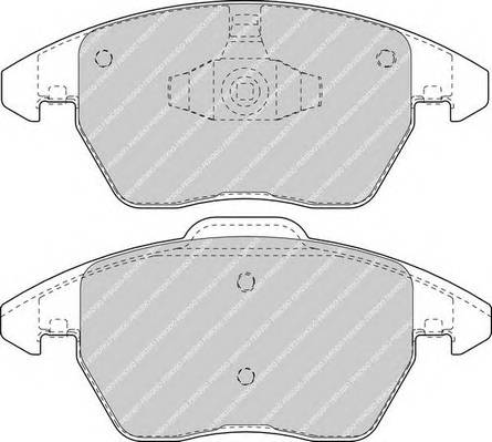 FERODO FDB1728 Комплект тормозных колодок