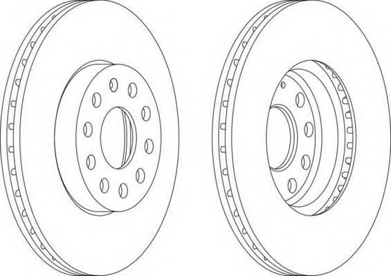 FERODO DDF1218 Гальмівний диск (ціна за 2шт