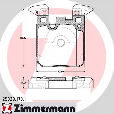 ZIMMERMANN 250291701 KLOCKI HAMULC. BMW 1 F20,F21  10- PRZOD