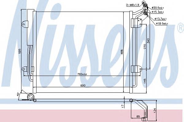 NISSENS 940256 Конденсатор, кондиционер NISSENS 940256 Конденсатор, кондиционер