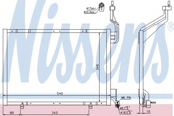 NISSENS 940287 Конденсатор, кондиционер