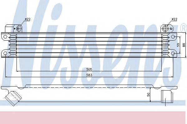 NISSENS 90615 масляный радиатор, двигате