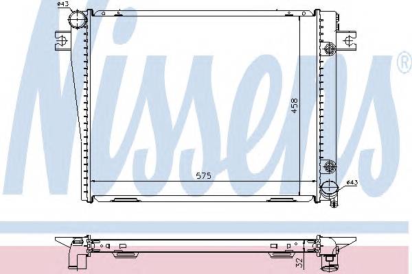 NISSENS 60601A Радиатор, охлаждение двига