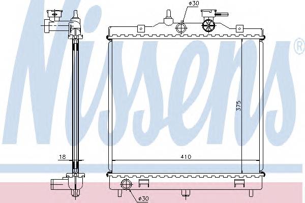 NISSENS 66655 Радиатор, охлаждение двига