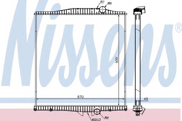 NISSENS 654620 Радиатор, охлаждение двига